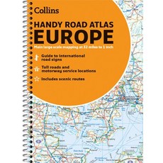 (英文圖書) Collins Handy Road Atlas Europe Spiral, 英文, 螺旋裝訂