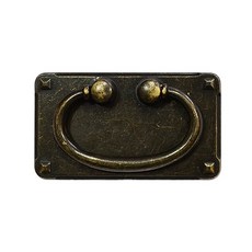 Mydiy 鋅鑄把手 青古銅色四方型把手孔距38mm
