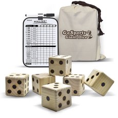 GoSports 8.9厘米巨人骰子6箱和記分板包括, 木頭