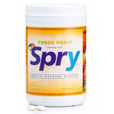 Spry 無糖水果木醣醇口香糖, 1罐, 648g