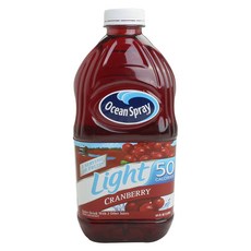 Ocean Spray 優鮮沛 清淡的 50 卡路里蔓越莓汁飲料, 1個, 1.89L