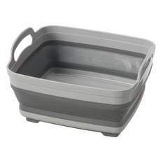 OGGI 矽膠可折疊排水洗碗槽洗碗桶 32.4*30.5*17.8cm, 1個, 灰色