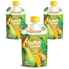 Happy BABY 綜合果昔, 菠菜芒果梨子口味, 120g, 3包