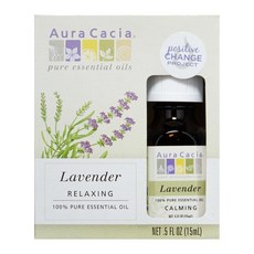 Aura Cacia 金合歡純精油 放鬆薰衣草, 1個, 15ml