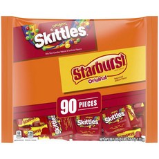 Skittles 彩虹糖 彩虹糖&星爆百變混合糖果 90 顆 1.11kg, 1個