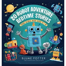 (英文圖書)20 Robot Adventure Bedtime Stories For Kids Age 3 - 8 精裝版, Children Book Hub, 英文