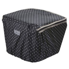 拉鍊印花自行車籃罩, 1個, 黑點