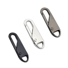 萬用可拆卸拉鍊頭10入組 - 金屬拉鍊替換頭，適用於各式拉鍊維修, 黑色, 1套