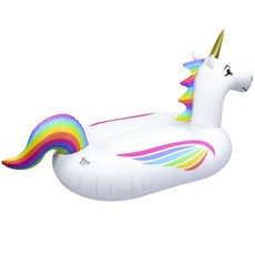 GoFloats 獨角獸造型充氣泳圈組, 1個, 混色