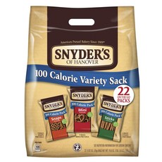 Snyder's 100 卡路里各種椒鹽捲餅脆餅 + 迷你餅乾 + 棒, 22件, 26克