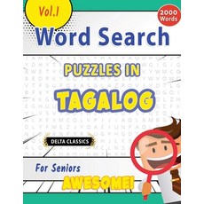 (英文圖書) Word Search Puzzles in Tagalog for Seniors - Awesome! Vol.1 - Delta Classics 平裝版, Linguas Classics, 英文