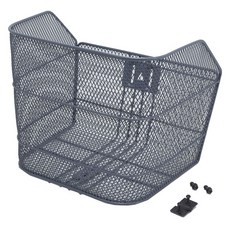 密網大容量前置自行車籃, 1個, 灰色