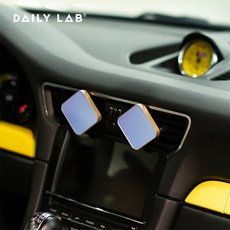 Daily Lab 車款通用流光玻璃系列車載香氛盒DLCX5020含香氛膠囊(套裝組), 陶瓷白,特調SZ1979