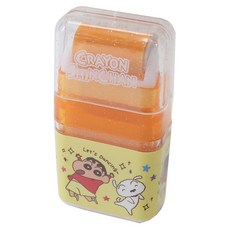 日貨 滾筒橡皮擦 文具 辦公 修正 正版, 滾筒 蠟筆小新 橘, 橘, 1個