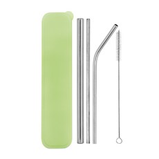 OGGI 不鏽鋼混合吸管 21.6cm 重複使用吸管 5種組, 1個, 1個