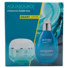 BIOTHERM 碧兒泉 Aquasource Hydration Power Duo Gel 50ml + Night Jelly 50ml 套組, 1個
