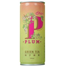Pufru 梅子綠茶, 1盒裝, 6個裝, 240ml