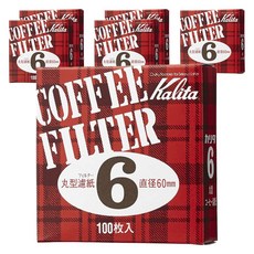 Kalita 丸型濾紙 6號, 6個, 100個