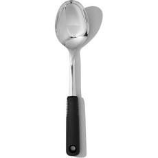 OXO 好好握不鏽鋼大湯匙 5.5*31.4cm, 1組, Black+Silver