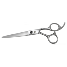 Lion美髮批發選賣 DIY 專業用 平刃 V齒 SS07 經典手型剪 美髮剪刀 打薄剪刀 6吋, 1個, 白鋼色, 白鋼素軸(經典平剪)