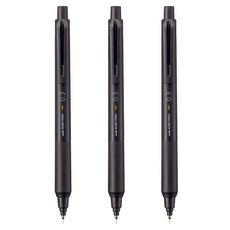 Uni 三菱鉛筆 KURU TOGA 不易斷芯自動鉛筆 M3KS1P 黑色, 3個, 0.3mm