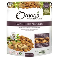Organic traditions 生杏仁果, 454克, 1個