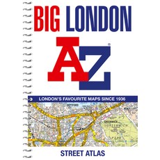 (英文圖書) Big London A-Z Street Atlas Spiral, Geographers' A-Z Map Compan..., 英文, 螺旋裝