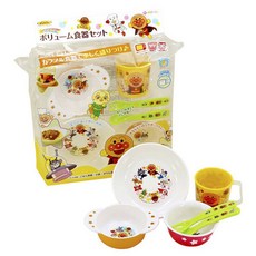 LEC麵包超人繽紛餐具組, 1個, 飯碗,杯子,湯匙,叉子,碗,碗, 混色