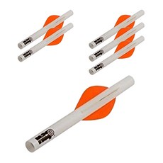 New Archery Products 快速 Fletch Twister 狩獵用品 5cm, 6入, 白+橙