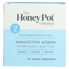 The Honey Pot 女性私密處清潔濕紙巾隨身包 15張入, 1盒