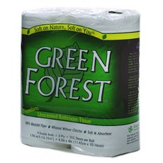 GREEN FOREST Premium Unscented廁用捲筒衛生紙, 4捲, 1組