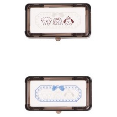 KUTSUWA Hancoco Deco手帳印章 探頭小狗款, 1個, 棕色 + 藍色