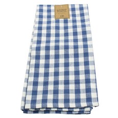 DESIGN IMPORTS 藍色棕櫚格紋洗碗巾 45.7 x 71.1cm, 1個, 藍色