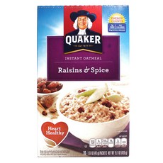 QUAKER 桂格 速溶燕麥 葡萄乾&香料味, 430g, 1組
