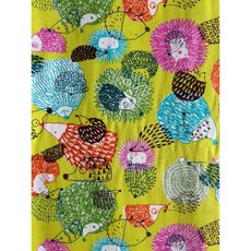 Popular Animals 塗鴉刺蝟牛津厚棉布 日本印花手作拼布材料, 蘋果綠色, 詳見包裝