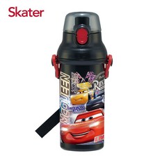 Skater 閃電麥坤銀離子直飲水壺 480ml 附肩帶 輕巧便攜, 紅色, 1個