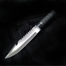 Columbia CP185 軍刀 露營登山求生刀具, 銀色獵刀+刀套, 1個