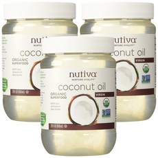 nutiva 初榨椰子油, 3個, 858ml