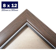 8x12吋高級原木相框 證書框 獎狀框 (20.3x30.5cm) 原木相片框, 1個, 棕色