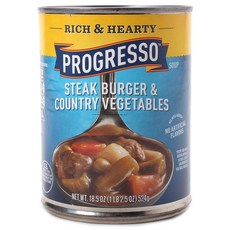 Progresso 牛排漢堡鄉村蔬菜湯罐頭, 524g, 1罐