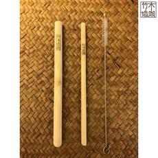竹木造咖 竹吸管清潔刷組 無漆設計 粗細吸管附斜切口, 1個