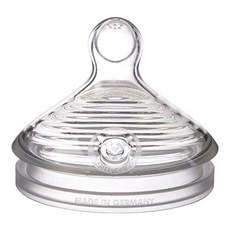 NUK Simply Natural慢流量奶瓶奶嘴, 2入, 0個月以上