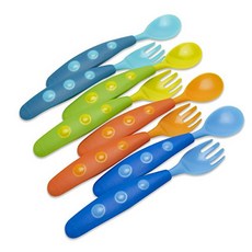 Gerber 嘉寶 嬰兒叉子湯匙組, 4組, 混色
