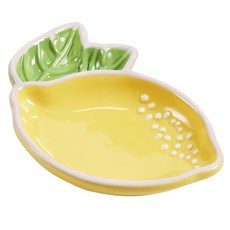 SUNNYLIFE 檸檬造型盤, 1個, 黃色+綠色