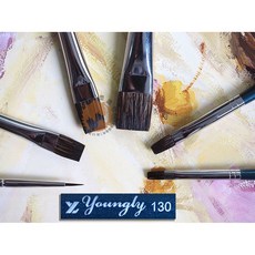 汶采 永利Y130系列貉子毛油畫筆(平)2-12號, (Y13002)