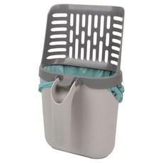 二合一懶人大容量寵物集便盒(送垃圾袋X8捲) 貓砂鏟垃圾桶 自帶垃圾桶貓砂鏟 砂鏟 鏟屎 礦砂專用鏟 清貓砂, 詳見商品圖片, 1套