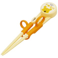 日本SKATER 小熊維尼學習筷 便攜兒童學習筷 右手專用, 黃色, 1個