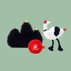 花札狩獵鳥寵物玩具, 紅色、白色、黑色