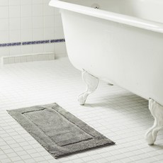 RT designer's collection 德比微纖維低音啞光墊浴室腳手架43.2 x 61cm, 1個, 銀