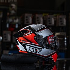 KYT TT COURSE TTC #T 全罩安全帽 雙層EPS 通勤安全帽, 亮紅